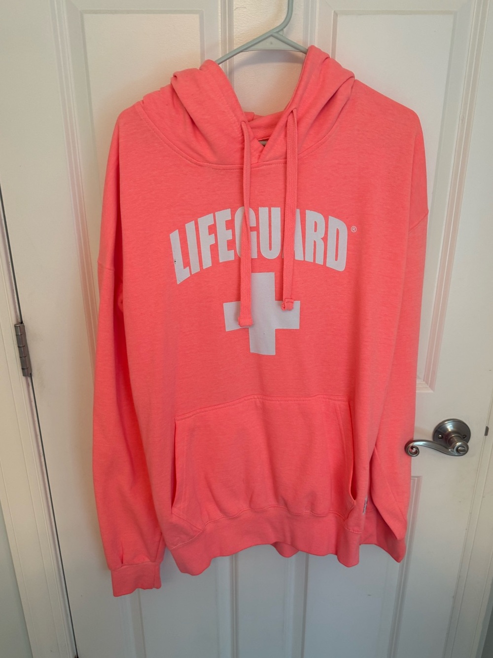 NWOT- LIFEGUARD Coral Pink Hoodie Sweatshirt
